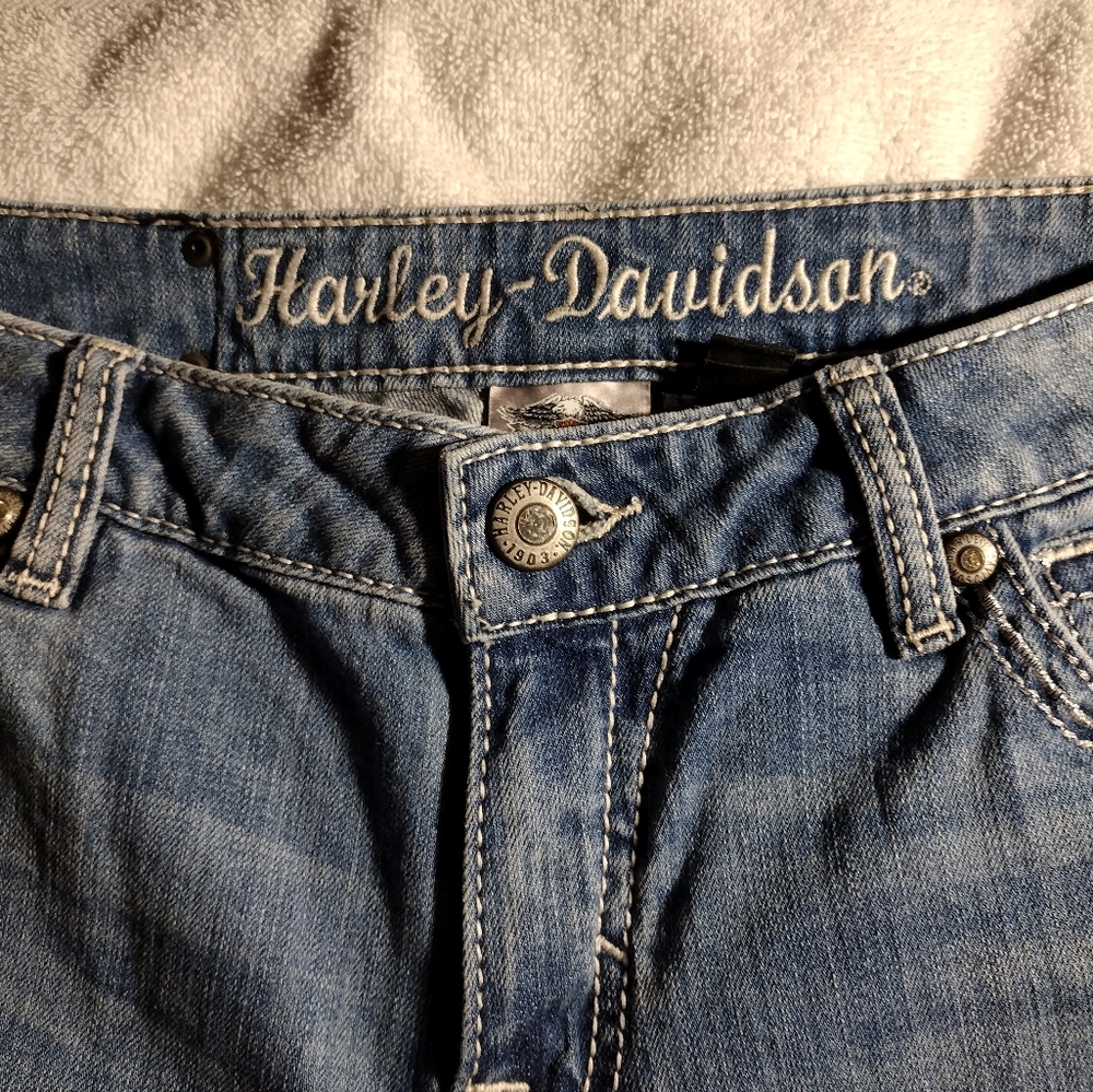 🔥Harley-Davidson® Vintage Women's Vintage Curvy Studded Mid-Rise Size 10